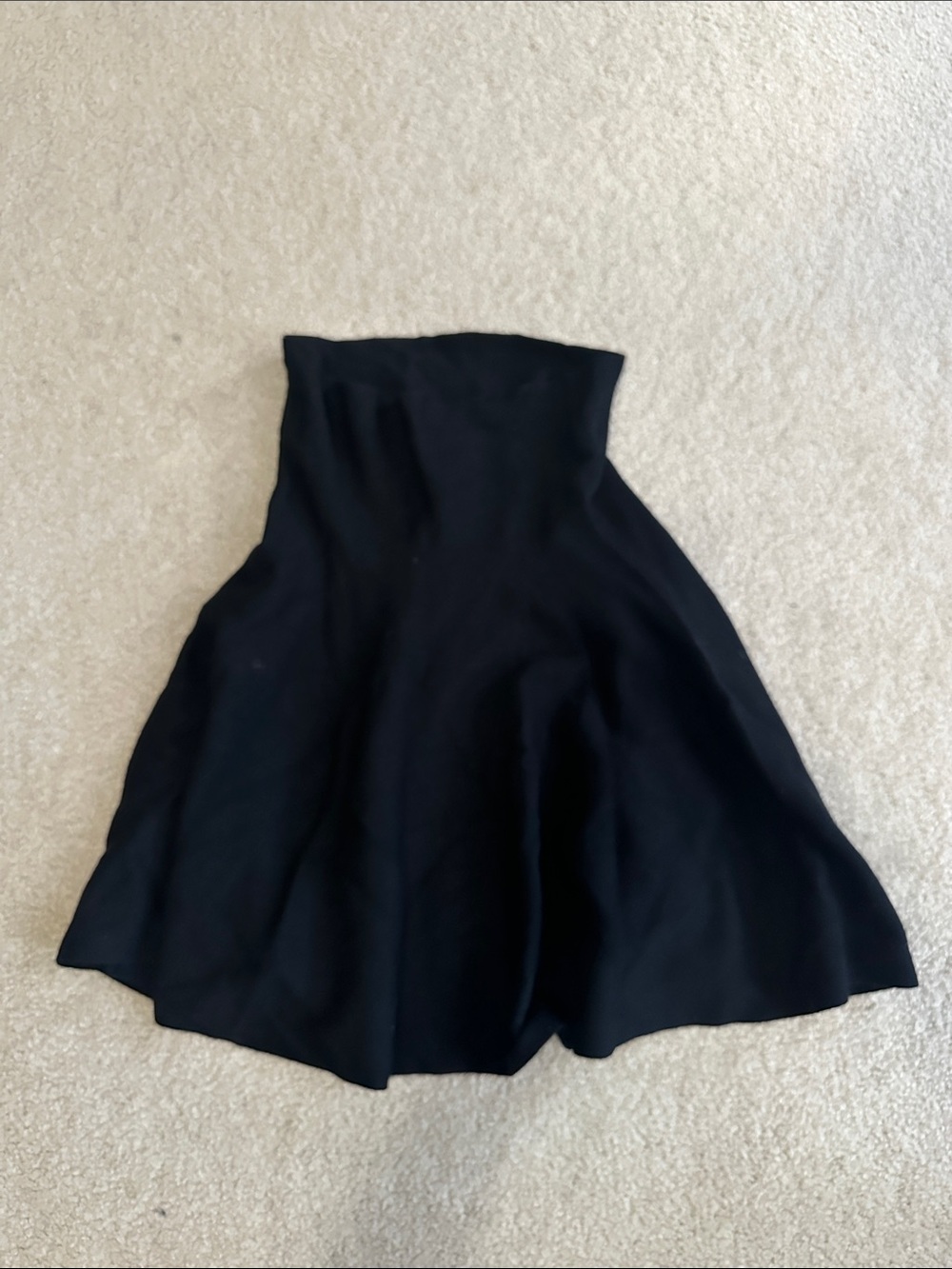Black High-Waist Flared Skirt